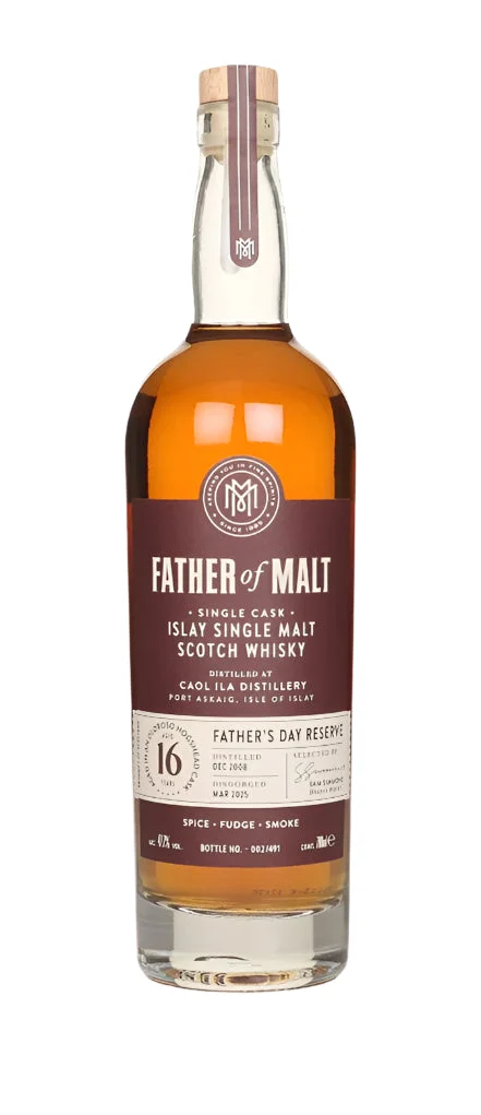 Caol Ila 16 Year Old Father of Malt (Master of Malt) Single Malt Scotch Whisky | 700ML - Whiskey