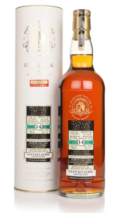 Glenallachie 14 Year Old 2008 Cask #30900803 Single Cask Duncan Taylor Single Malt Scotch Whisky | 700ML - Whiskey