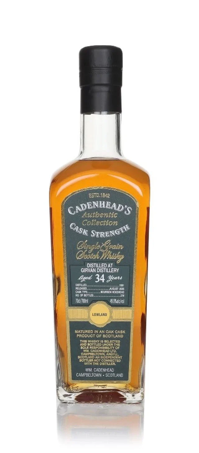 Girvan 34 Year Old 1991 - Cadenhead's Authentic Collection Single Grain Scotch Whisky | 700ML