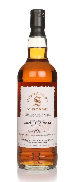 Caol Ila 10 Year Old 2014 100 Proof Edition #28 Signatory Single Malt Scotch Whisky | 700ML - Whiskey