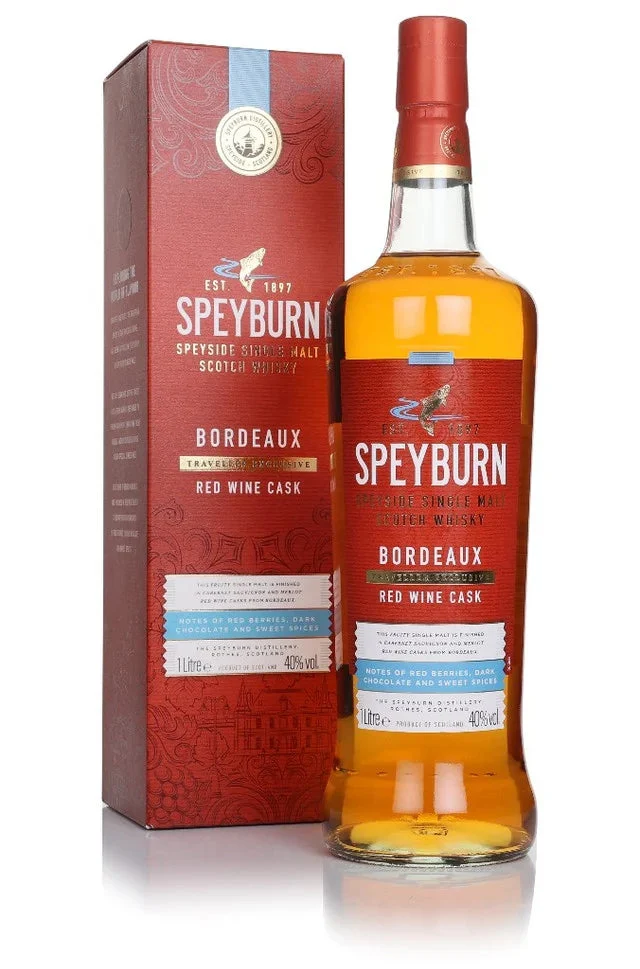 Speyburn Bordeaux Red Wine Cask Single Malt Scotch Whisky | 1L - Whiskey