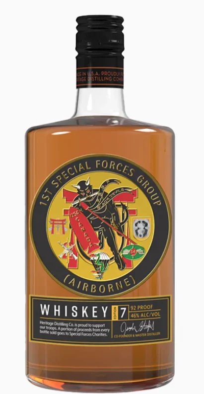 Heritage Distilling 1st Special Forces Group 7th Edition Straight Bourbon Whiskey
