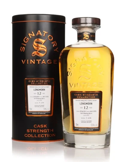 Longmorn 12 Year Old 2012 Cask #912 Cask Strength Collection Signatory Single Malt Scotch Whisky | 700ML - Whiskey