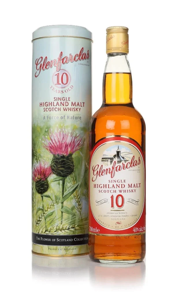 Glenfarclas 10 Year Old Flower of Scotland Collection 1990s Single Malt Scotch Whisky | 700ML - Whiskey