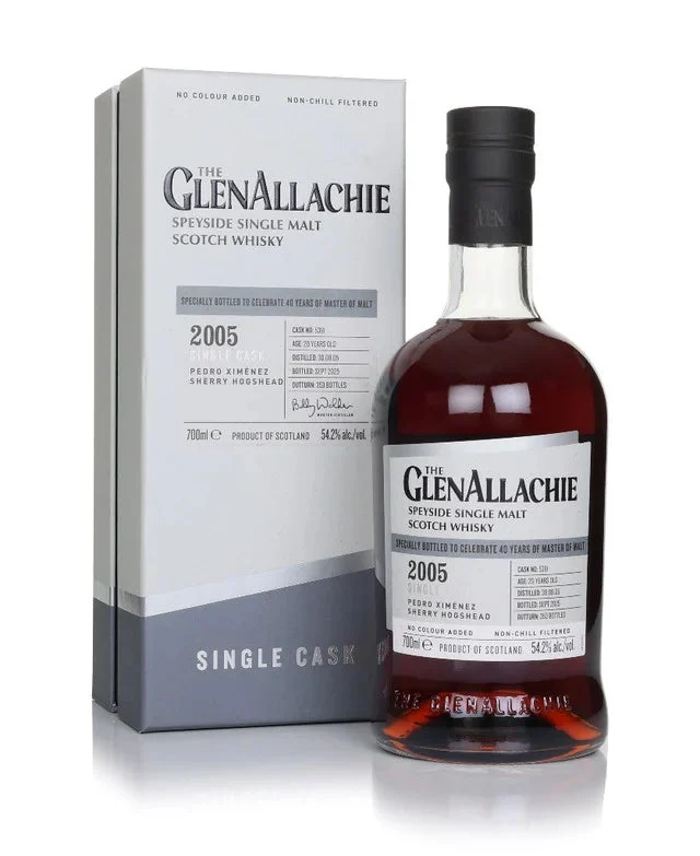 GlenAllachie 20 Year Old 2005 Cask #5391 - PX Sherry Hogshead Single Malt Scotch Whisky | 700ML