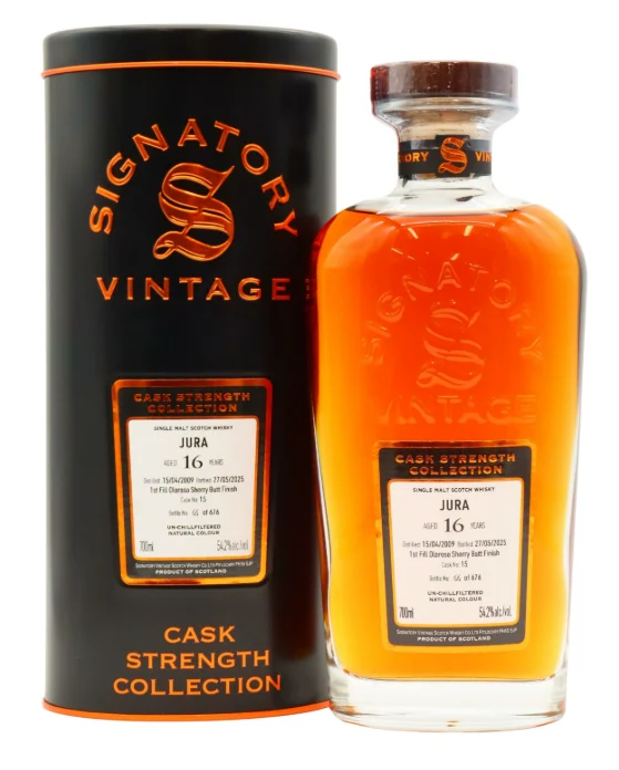 Jura Signatory Vintage 16 Year Old Single Cask #15 · 2009 Vintage Single Malt Scotch Whisky | 700ML - Whiskey