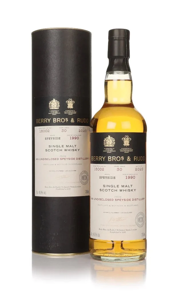 Undisclosed Speyside 30 Year Old 1990 Cask #18002 Berry Bros. & Rudd Single Malt Scotch Whisky | 700ML - Whiskey