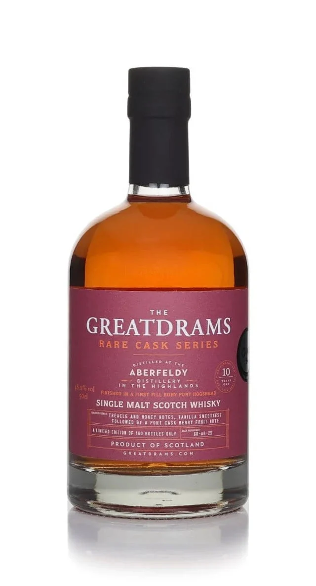 Aberfeldy 10 Year Old Port Cask Matured - Rare Cask Series (GreatDrams) Single Malt Scotch Whisky | 500ML