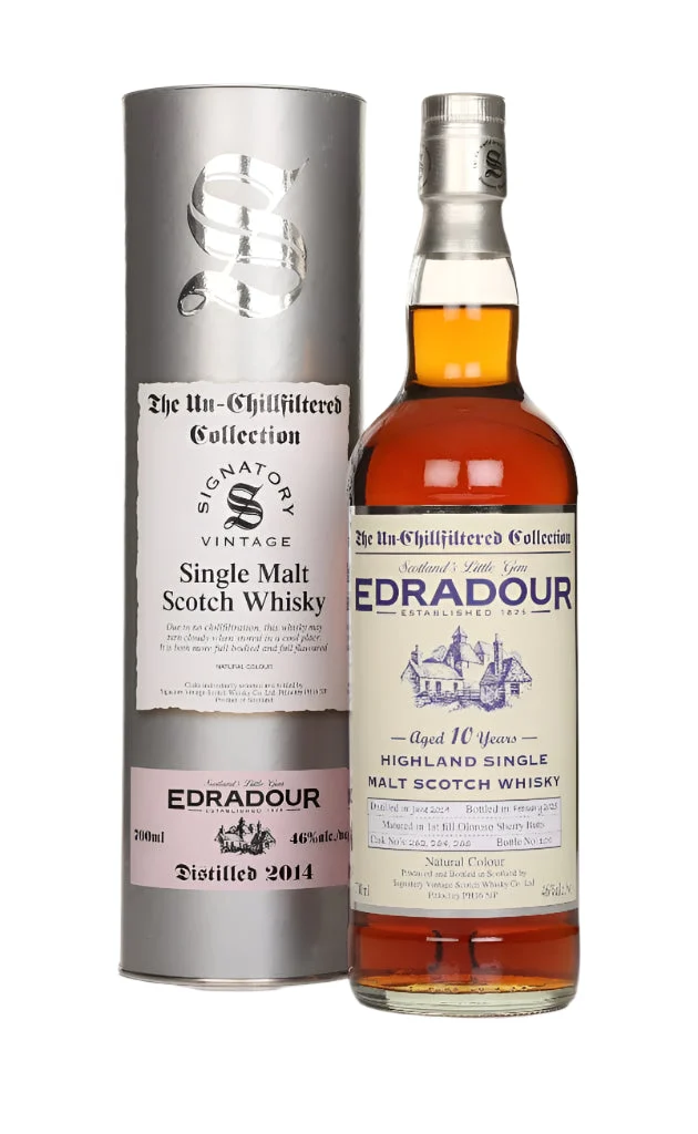Edradour 10 Year Old 2014 Casks #262, #264 & #266 - Un-Chillfiltered Collection (Signatory) Single Malt Scotch Whisky | 700ML