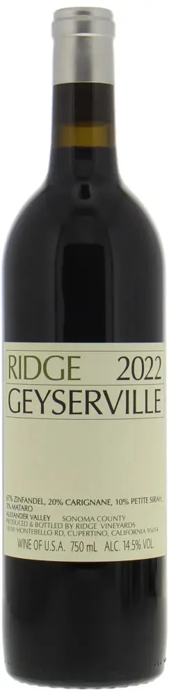 2022 | Ridge Vineyards | Geyserville - Wine