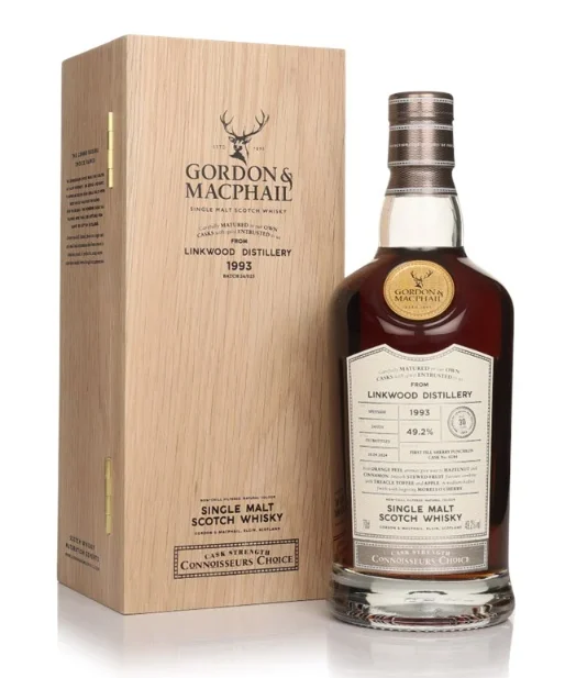 Linkwood 30 Year Old 1993 Cask #6184 Connoisseurs Choice Gordon & MacPhail Single Malt Scotch Whisky | 700ML - Whiskey