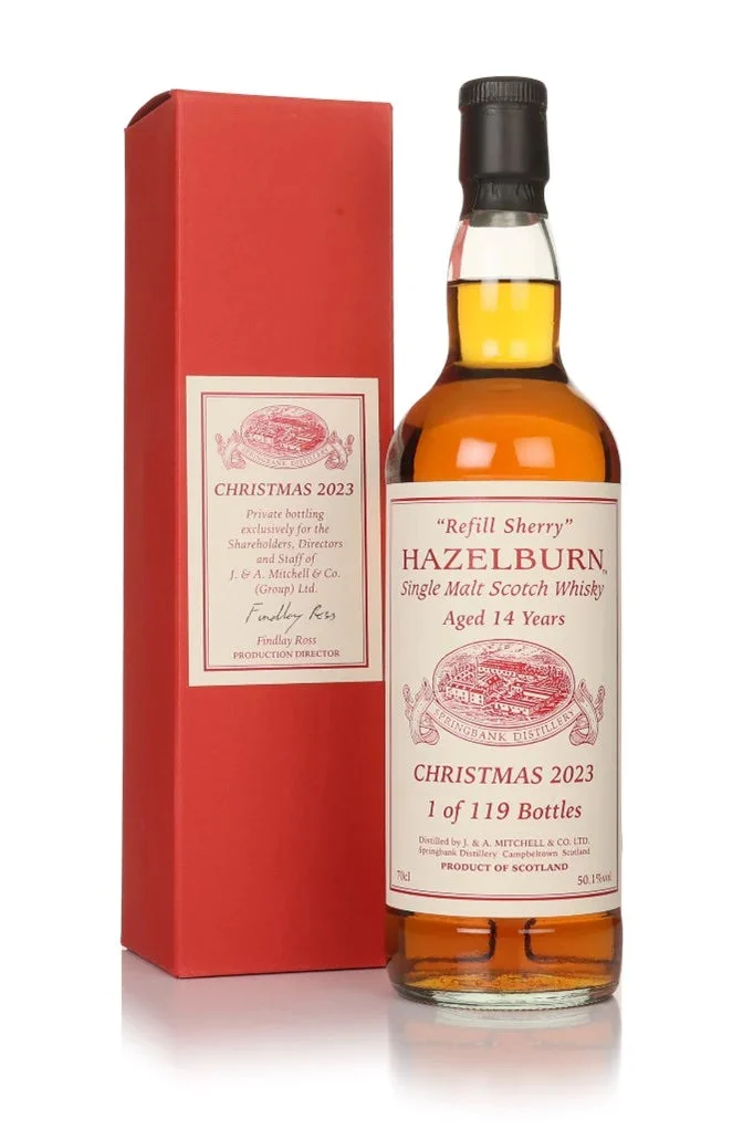 Hazelburn 14 Year Old Christmas 2023 Refill Sherry Single Malt Scotch Whisky | 700ML - Whiskey
