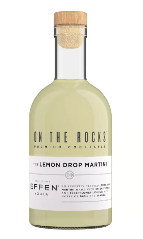 On The Rocks & Effen Vodka | The Lemon Drop Martini | 375ML - Cocktail