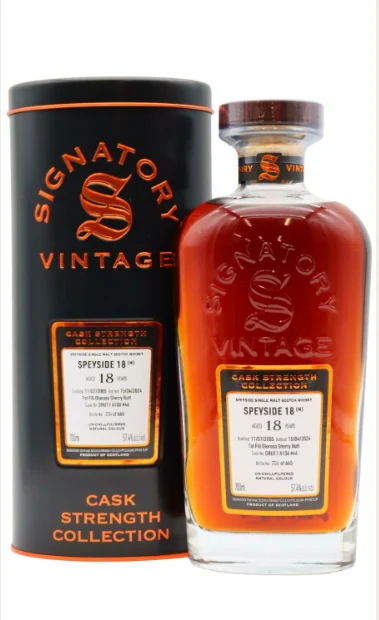 Undisclosed Speyside (M) Signatory 18 Year Old 2005 Single Sherry Cask #46 Vintage Single Malt Scotch Whisky | 700ML - Whiskey