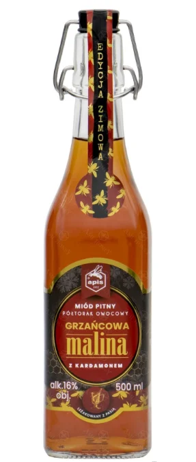 Miod Pitny Połtorak Grzancowa Malina z Kardamonem | 500ML - Spirit