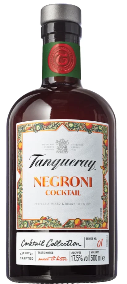 Tanqueray London Dry Gin Negroni Cocktail | 500ML