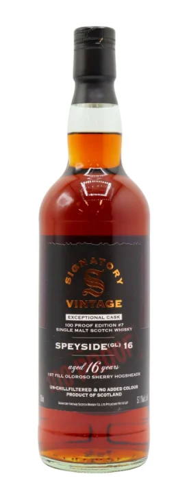 Undisclosed Speyside (GL) 100 Proof 16 Year Old Exceptional Cask #7 Single Malt Scotch Whisky | 700ML - Whiskey