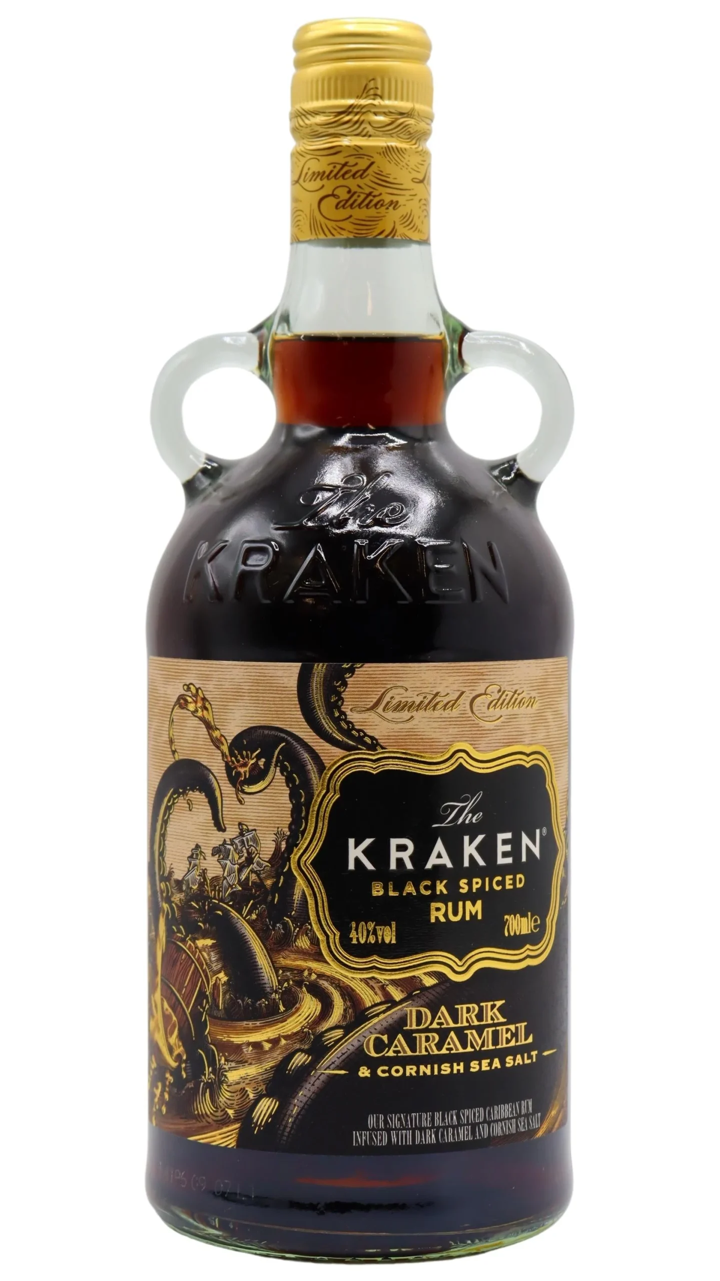 The Kraken | Dark Carmel & Cornish Sea Salt | Black Spiced Rum | Limited Edition | 700ML