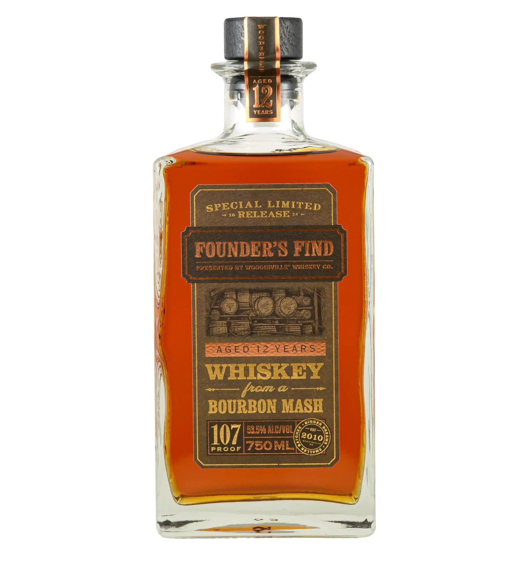 Woodinville Founder’s Find 12 Year Old Straight Bourbon Whiskey