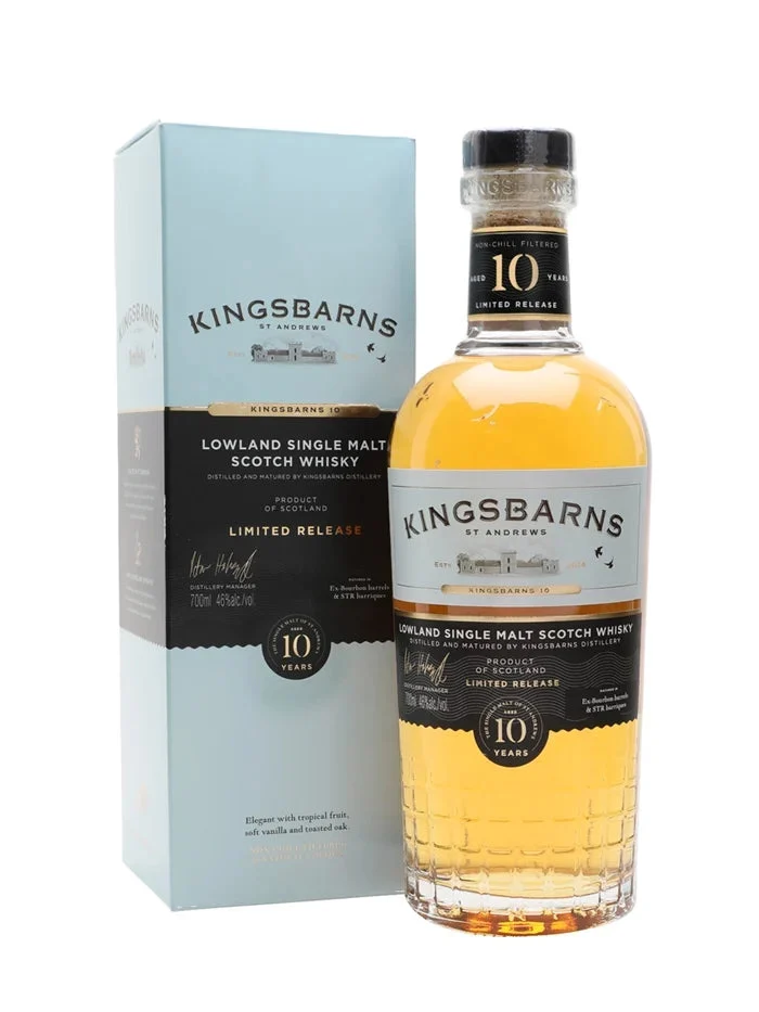Kingsbarns 10 Year Old Limited Release Lowland Single Malt Scotch Whisky | 700ML - Whiskey