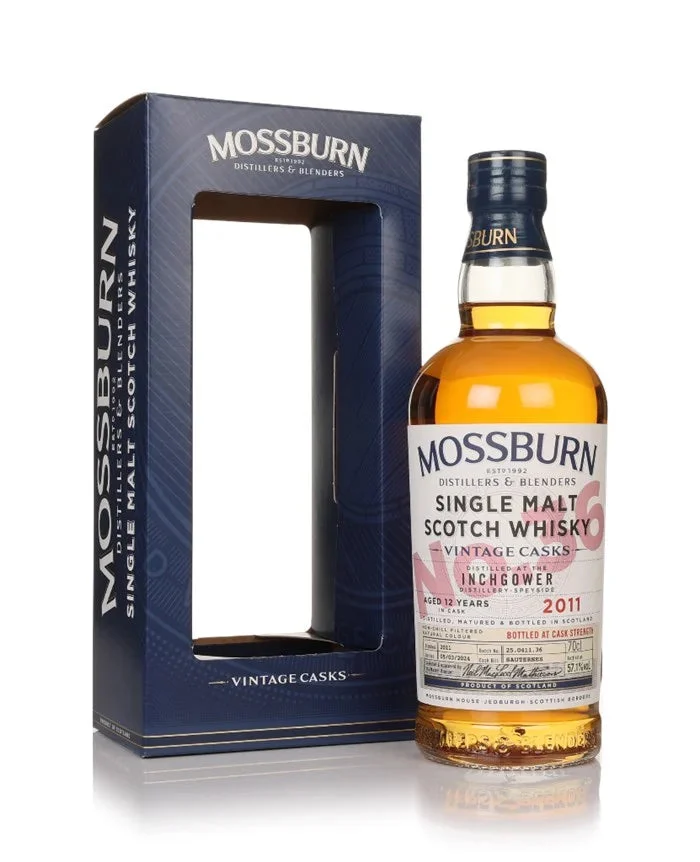 Inchgower 12 Year Old 2011 Vintage Casks (Mossburn) Single Malt Scotch Whisky | 700ML - Whiskey