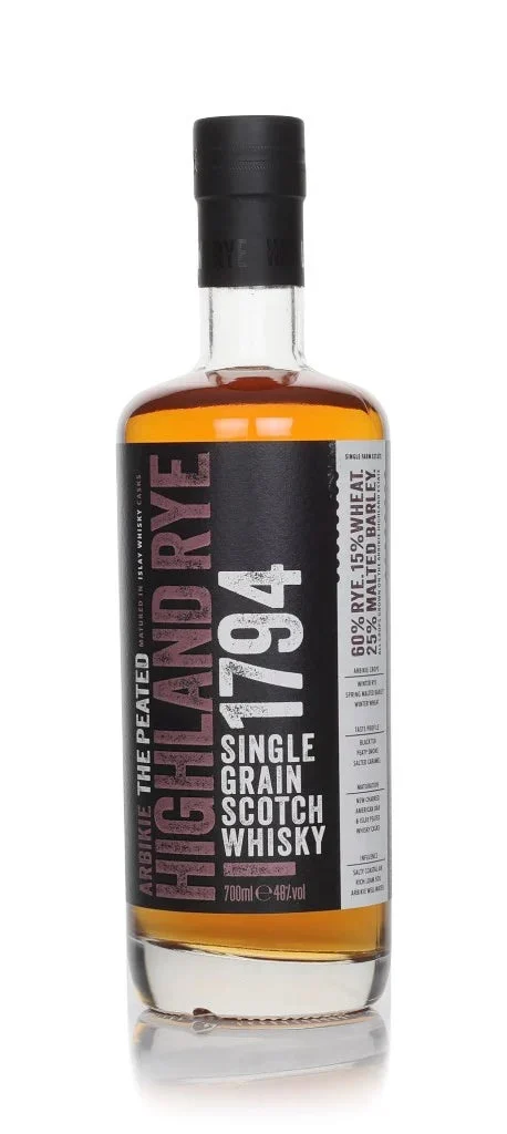 Arbikie Highland Rye The Peated Single Grain Scotch Whisky | 700ML - Whiskey