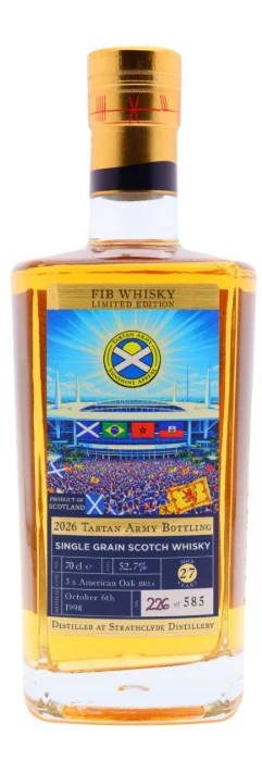Strathclyde Limited Edition 2026 Tartan Army Bottling 27 Year Old · 1998 Vintage Single Grain Scotch Whisky | 700ML - Whiskey
