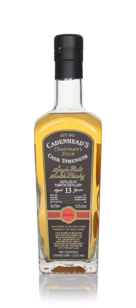Tomatin 13 Year Old 2011 - Cadenhead's Chairman's Stock Single Malt Scotch Whisky | 700ML