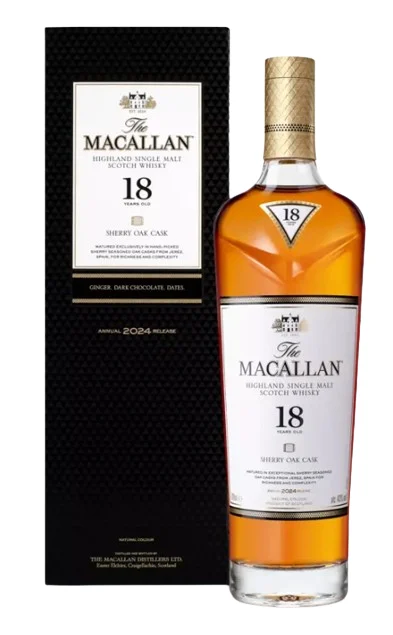 Macallan 18 Year Old Sherry Oak Cask 2024 Release Single Malt Scotch Whisky | 700ML - Whiskey