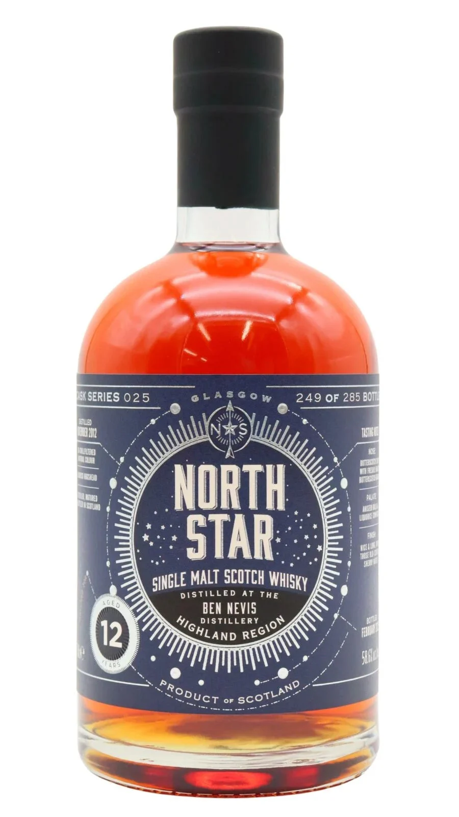 Ben Nevis North Star Single Cask Whisky 12 Year Old Single Malt Scotch Whisky | 700ML - Whiskey