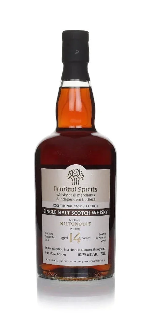 Fruitful Spirits Miltonduff 14 Year Old Single Malt Scotch Whisky | 700ML - Whiskey