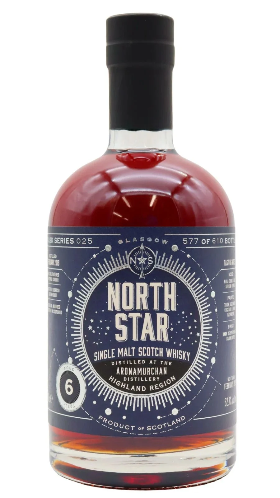Ardnamurchan North Star Single Cask Whisky 6 Year Old Single Malt Scotch Whisky | 700ML - Whiskey
