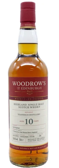 Woodrow's of Edinburgh Teaninich 10 Year Old Single Malt Scotch Whisky | 700ML - Whiskey