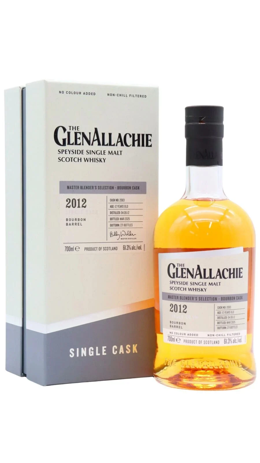 GlenAllachie Single Cask #2083 - Bourbon Barrel Whisky 12 Year Old Single Malt Scotch Whisky | 700ML