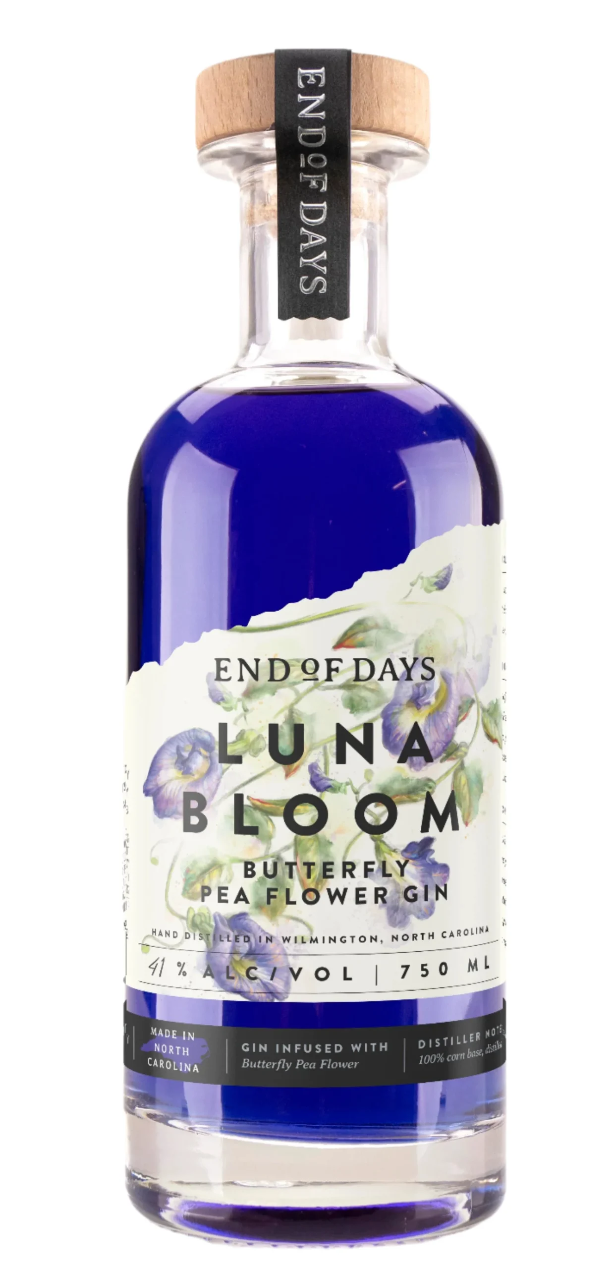 End of Days Distillery Luna Bloom Butterfly Pea Flower Gin