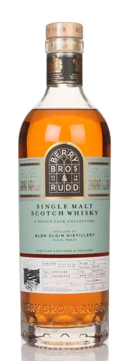 Glen Elgin 15 Year Old 2008 Cask #805333 - Glens & Valleys Berry Bros. & Rudd Single Malt Scotch Whisky | 700ML