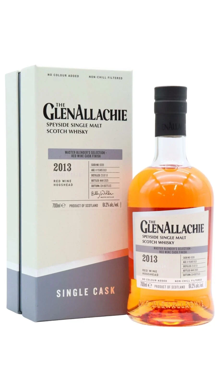 GlenAllachie Single Cask #9339 - Red Wine Cask Whisky 11 Year Old Single Malt Scotch Whisky | 700ML