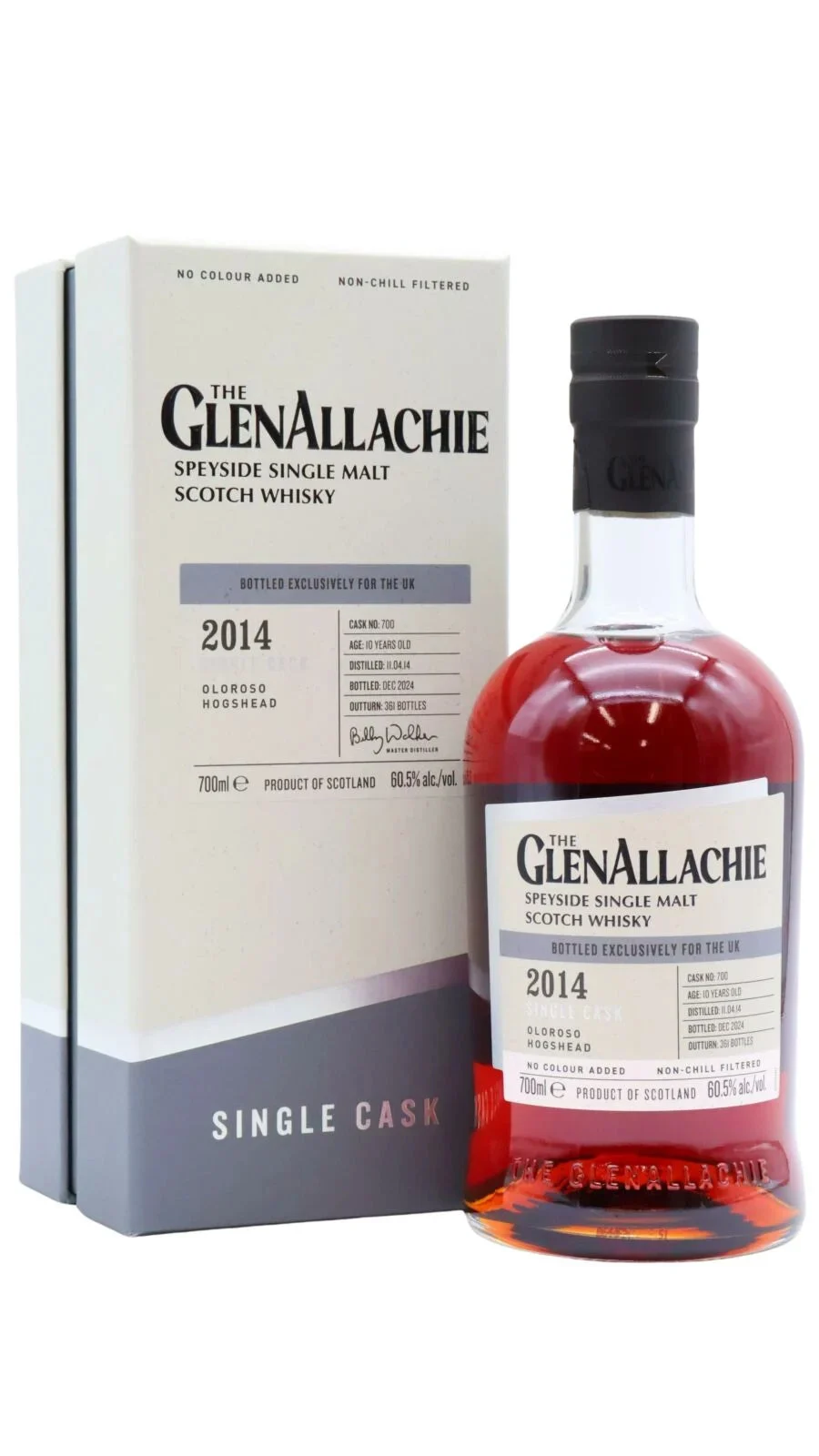 GlenAllachie Single Cask #700 - Oloroso Hogshead Whisky 10 Year Old Single Malt Scotch Whisky | 700ML