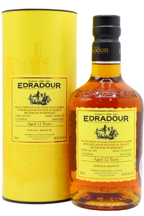 Edradour 12 Year Old Sauternes Cask Small Batch 2012 Single Malt Scotch Whisky | 700ML - Whiskey