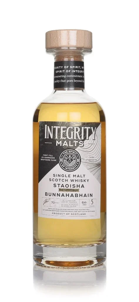 Staoisha (Bunnahabhain) 5 Year Old 2020 - Garrison Brothers Bourbon Cask (Integrity Malts) Single Malt Scotch Whisky | 700ML