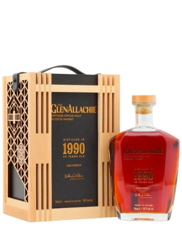 GlenAllachie Cask Strength 35 Year Old · 1990 Vintage Speyside Single Malt Scotch Whisky | 700ML - Whiskey