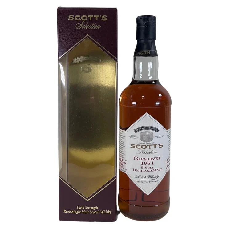 1971 Glenlivet Scott's Selection Single Cask Cask Strength Single Malt Scotch Whisky - Whiskey