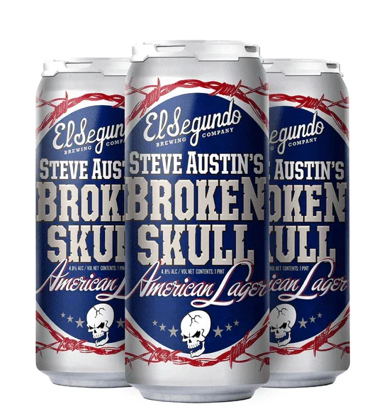 El Segundo Brewing Co. Steve Austin's Broken Skull American Lager Beer | (4)*475ML - Ready To Drink
