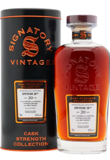 Undisclosed Speyside (M) Signatory Vintage Single Oloroso Sherry Cask #21 20 Year Old · 2005 Vintage Single Malt Scotch Whisky | 700ML - Whiskey