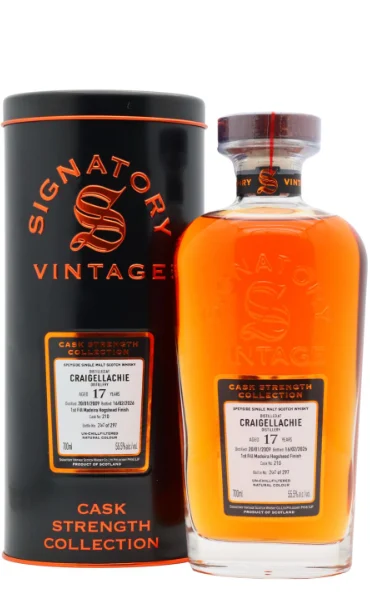 Craigellachie Signatory Vintage Single Madeira Wine Cask #210 17 Year Old · 2009 Vintage Single Malt Scotch Whisky | 700ML - Whiskey