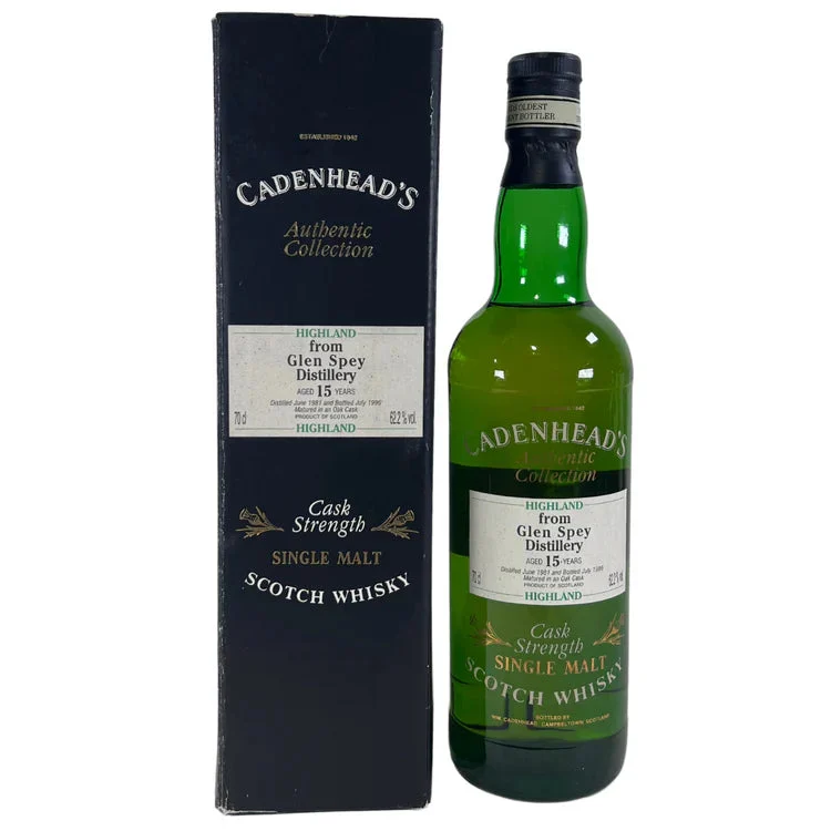 1981 Glen Spey Cadenhead's 15 Year Old Single Highland Malt Scotch Whisky | 700ML - Whiskey