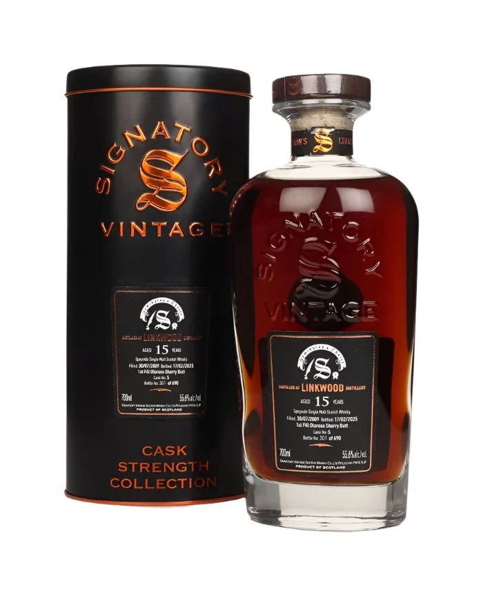 Linkwood 15 Year Old 2009 Cask #5 - Cask Strength Collection (Signatory) Single Malt Scotch Whisky | 700ML