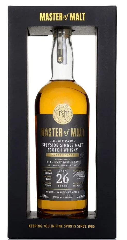 Glenlivet 26 Year Old 1998 Single Cask Private Label Single Malt Scotch Whisky | 700ML - Whiskey