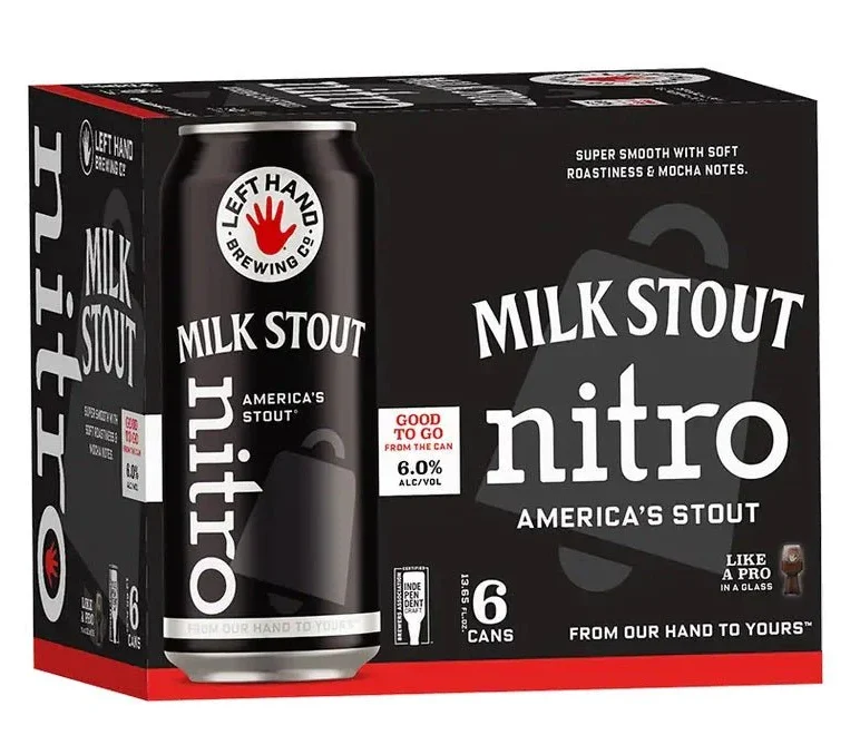 Left Hand Brewing Co. Nitro Milk Stout Beer | (6)*355ML - Ready To Drink