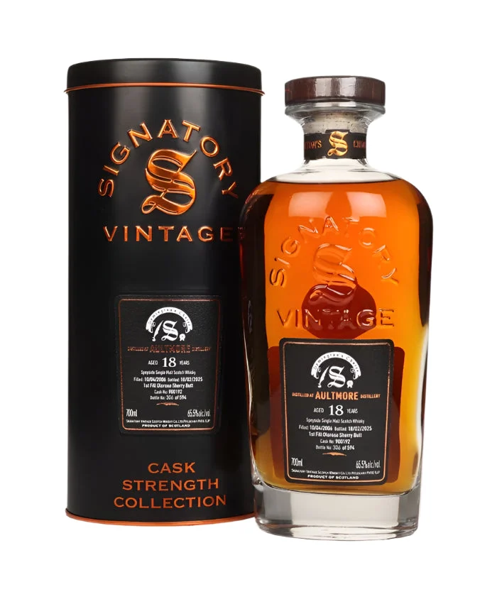 Aultmore 18 Year Old 2006 Cask #900192 - Cask Strength Collection (Signatory) Single Malt Scotch Whisky | 700ML